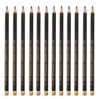 12 Coloured Polycolor Pencils - Black DACPEN12B