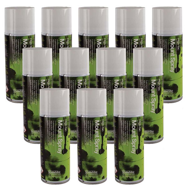 Seawhite Hi-Tac Mount Spray, 400ml, pack of 12 - SPM4HT12