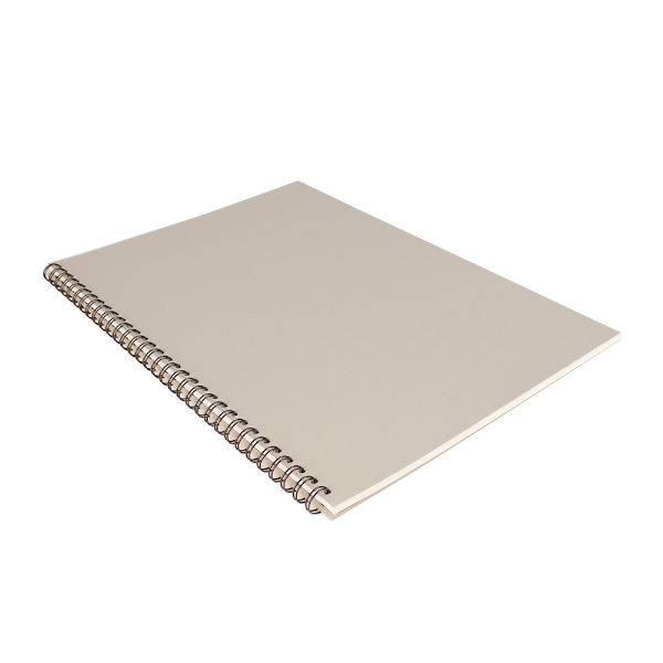 A3 Portrait spiral pad - Pearl Grey