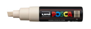 Uni Posca Paint Broad Chisel, 8mm Tip, Beige DAMPBCBE